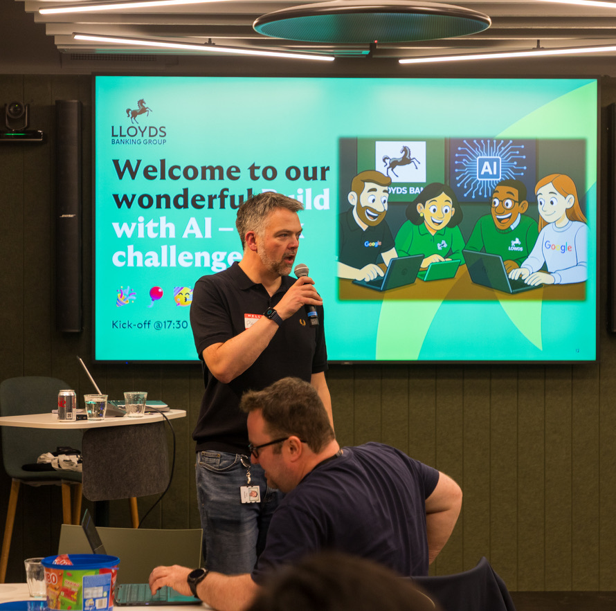 Paul Gledhill presenting at Build with AI London